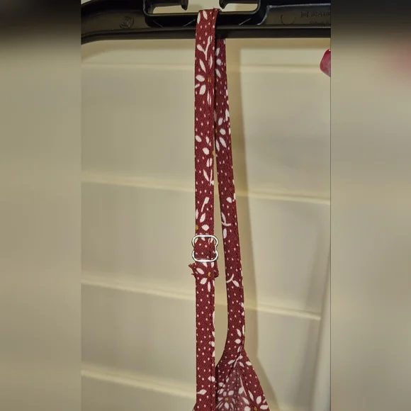 Floral Print Women's Top Maroon Shein Curve 2XL Sleeveless Adjustable Straps - Picture 4 of 4